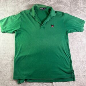 VTG Polo Ralph Lauren Golf Polo Shirt‎ Embroidered Polo Golf Logo Green Casual L